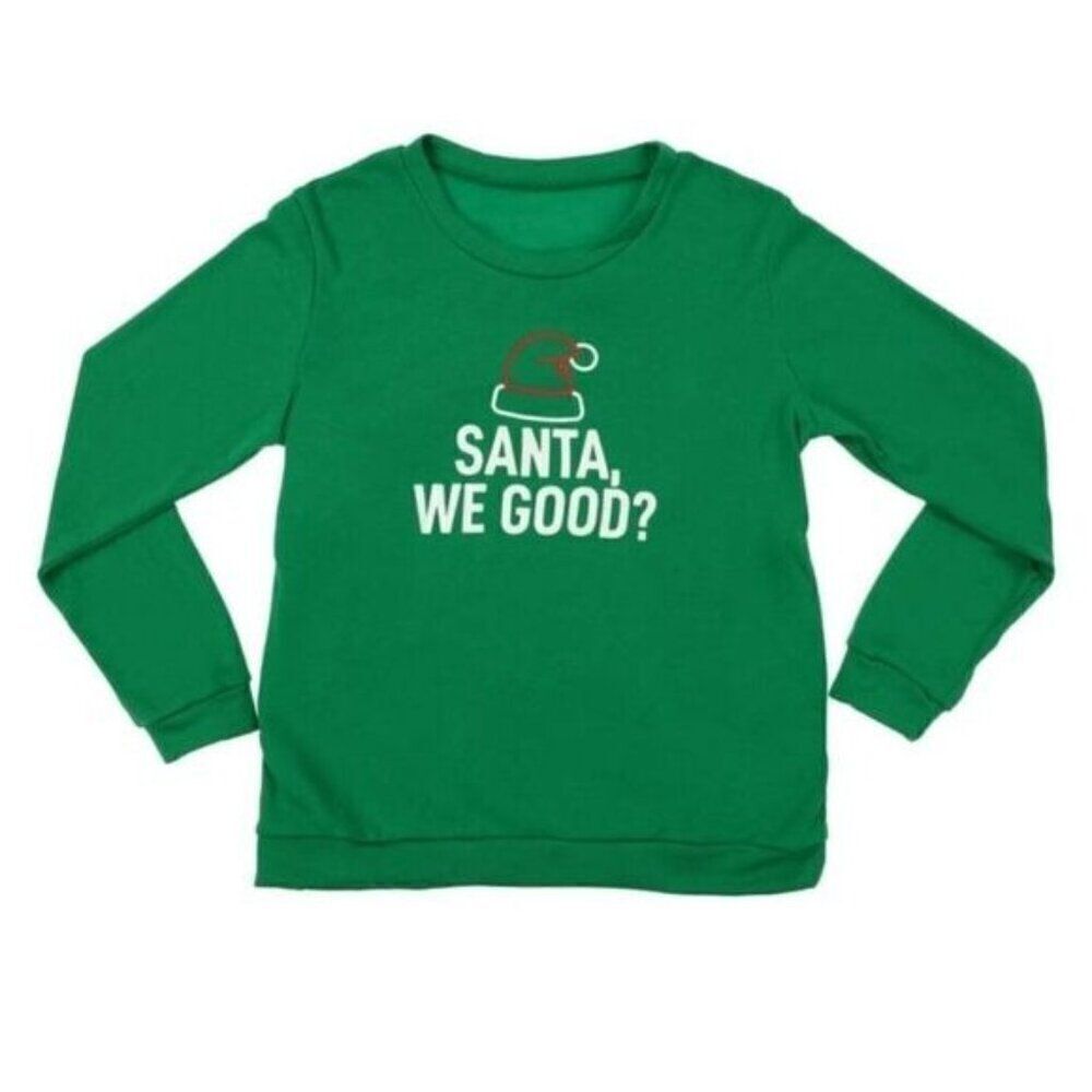 Graphic Christmas Sweater “Santa We Good?”
